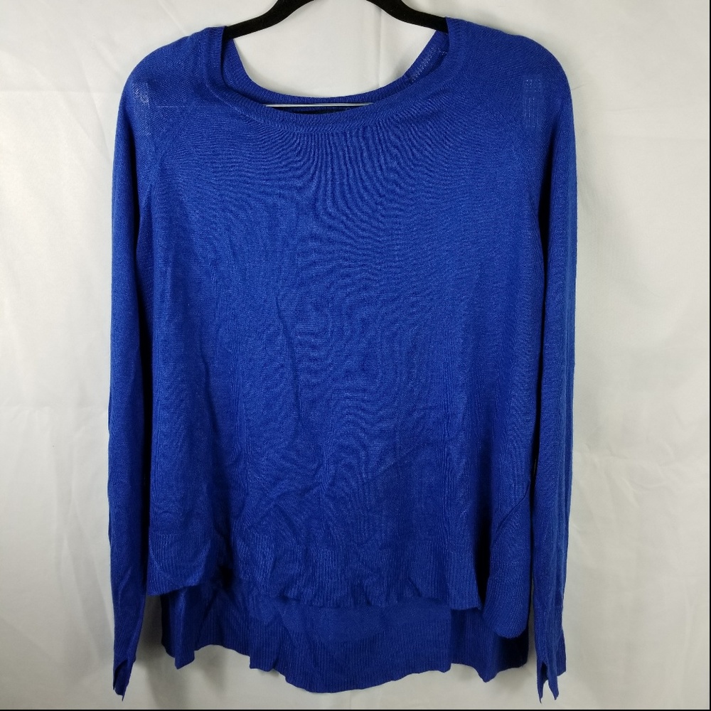 Zara Knit | Blue High Low Sweater in Women